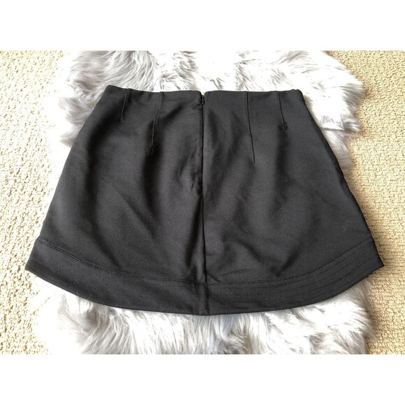 Express Black Lace Up Twill Mini Skirt Size 10 BRAND NEW - Picture 5 of 5
